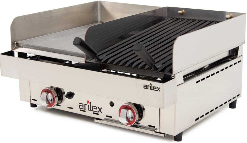 Fry-Tops a Gas con Barbacoa de Piedra Volcánica 70 FRYGRB Arilex