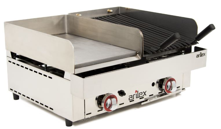 Fry-Tops a Gas con Barbacoa de Piedra Volcánica 70 FRYGRB Arilex - Imagen 2
