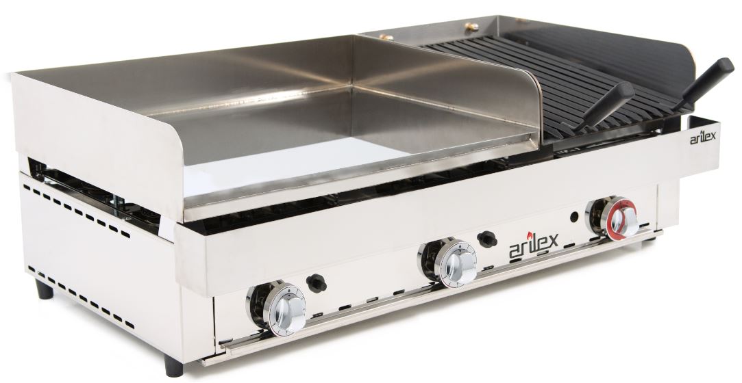 Fry-Tops a Gas con Baño Cromo Duro Barbacoa 100 FRYGCB Arilex