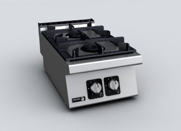 Cocina a Gas con Fuegos Abiertos Sobremesa C-G720 Fagor