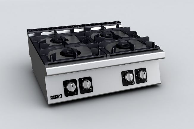 Cocina a Gas con Fuegos Abiertos Sobremesa C-G740 Fagor