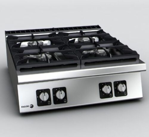 Cocina a Gas con Fuegos Abiertos Sobremesa C-G740 H Fagor
