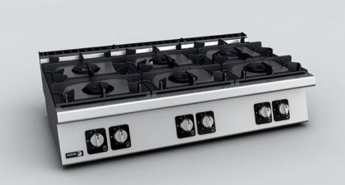 Cocina a Gas con Fuegos Abiertos Sobremesa C-G760 H Fagor