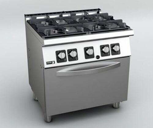 Cocina a Fuegos Abiertos con Horno Estático de Gas 2/1 C-G741 Fagor