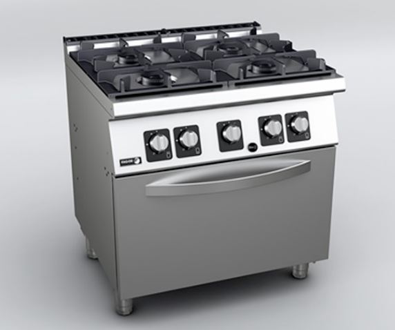 Cocina a Fuegos Abiertos con Horno Estático de Gas 2/1 C-G741 Fagor