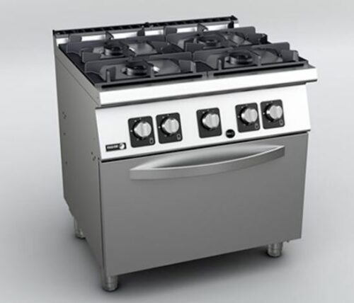 Cocina a Fuegos Abiertos con Horno Estático de Gas 2/1 C-G741 H Fagor