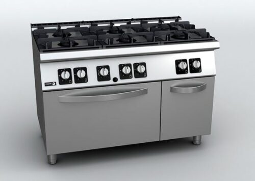 Cocina a Fuegos Abiertos con Horno Estático de Gas 2/1 C-G761 Fagor
