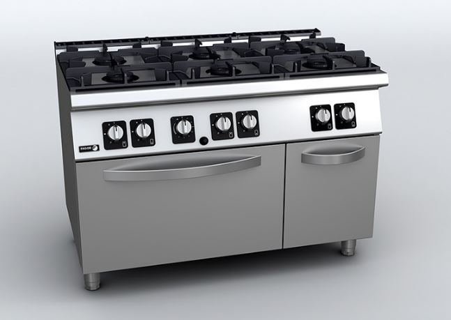 Cocina a Fuegos Abiertos con Horno Estático de Gas 2/1 C-G761 H Fagor