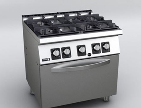 Cocina a Fuegos Abiertos con Horno Estático Eléctrico 2/1 C-GE741 Fagor