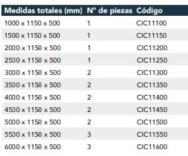 Campana Central Recta Fonfo 1100 CIC11150 Distform - Imagen 2