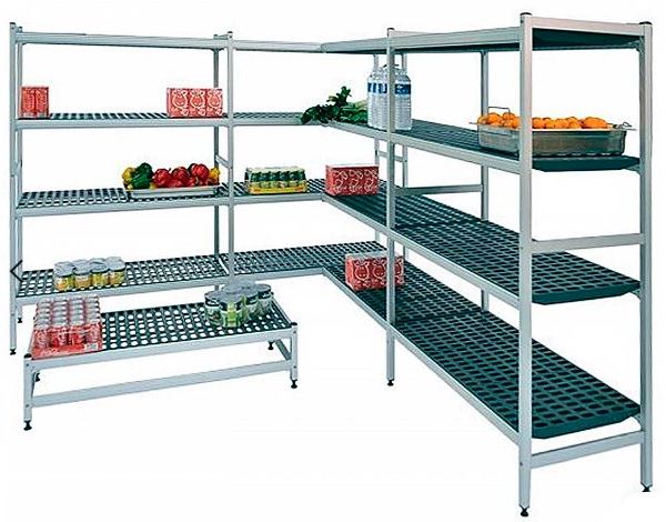 Estantería De Aluminio Lineal Altura 1700 Fondo 570 De 4 Niveles Y 5 Soportes EAL00264 Distform