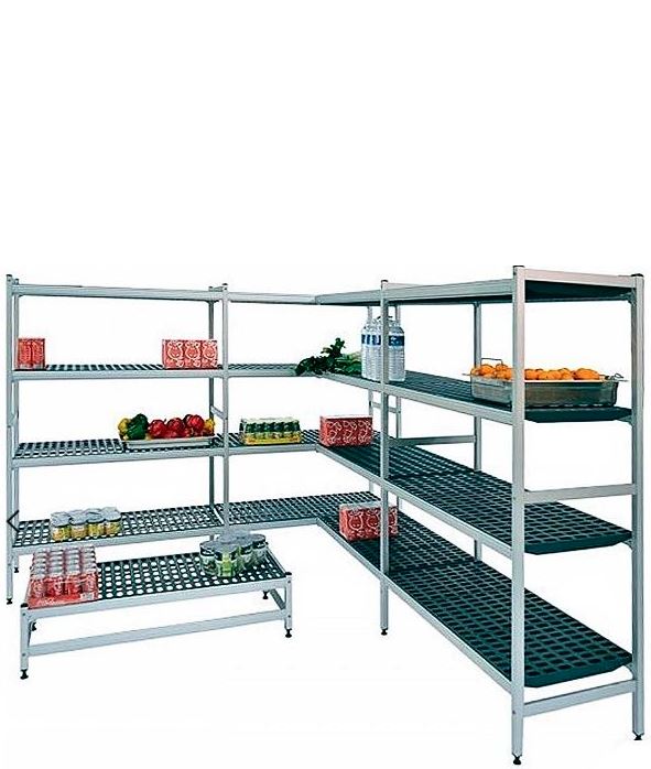 Estantería De Aluminio Lineal Altura 2000 Fondo 570 De 5 Niveles, 3 Soportes EAL00608 Distform