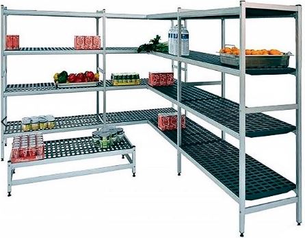 Estantería De Aluminio Lineal Altura 2000 Fondo 570 De 5 Niveles, 4 Soportes EAL00639 Distform