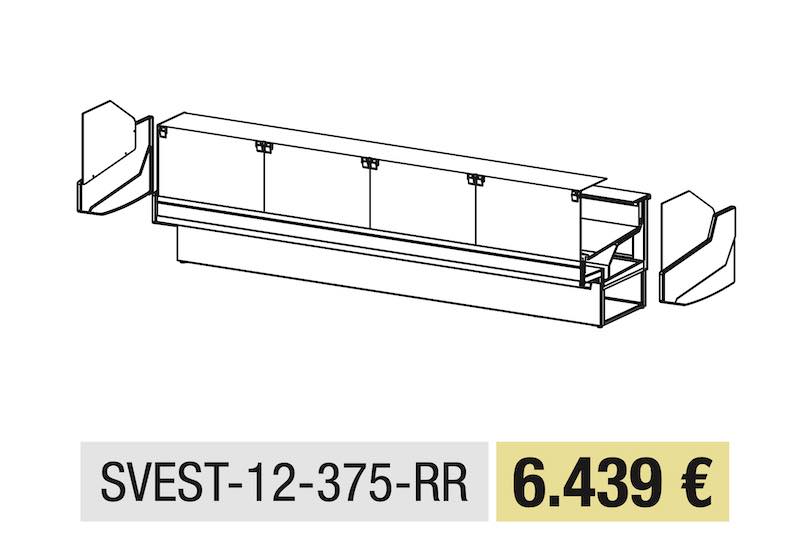 Vitrina Expositora Modular SVEST-12-RR SVEST-12-375-RR Docriluc - Imagen 3