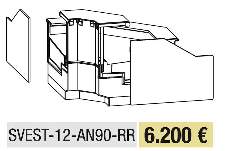 Vitrina Expositora Modular SVEST-12-RR SVEST-12-AN90-RR Docriluc - Imagen 2
