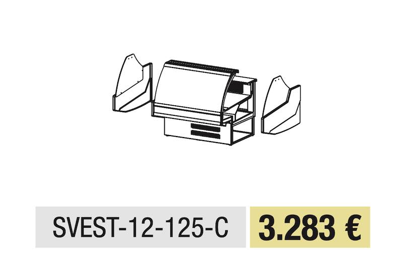 Vitrina Expositora Modular SVEST-12-C SVEST-12-125-C Docriluc - Imagen 2