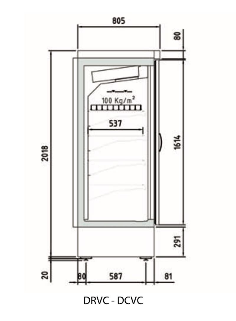 Armario Minimarket Gama DRVC-DCVC Modelo DCVC-2003-BB Docriluc - Imagen 3