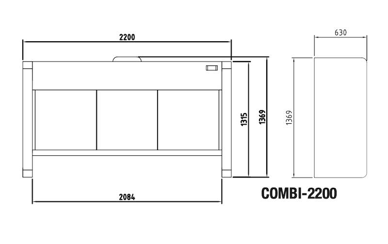 Conservador Expositor de Congelados (pre-Congelados) COMBI 2200 Docriluc - Imagen 4