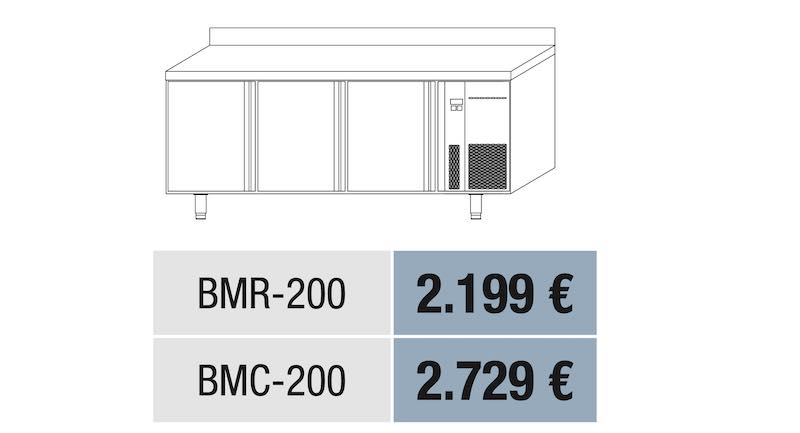 Mesa Fría snack Refrigeración y Congelados BMR-200 Docriluc - Imagen 2