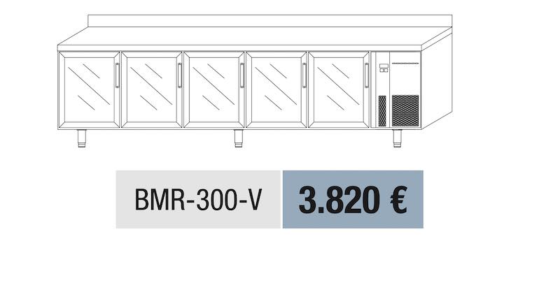 Mesa Fría snack Refrigeración y Congelados BMR-300-V Docriluc - Imagen 2