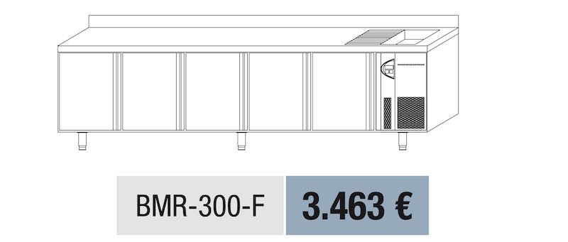 Mesa Fría snack Refrigeración y Congelados BMR-300-F Docriluc - Imagen 2