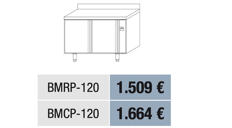 Mesa Fría snack Refrigeración y Congelados preinstalación BMCP-120 Docriluc - Imagen 2