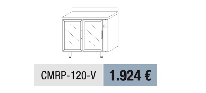 Frente Mostrador Snack, Refrigeración y Preinstalación CMRP-120-V Docriluc - Imagen 2