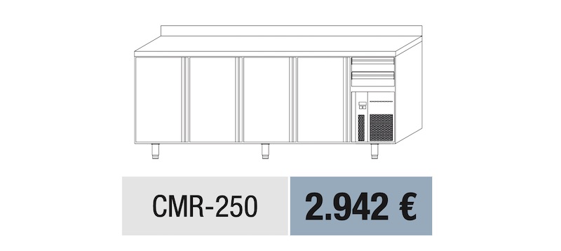 Frente Mostrador Snack, Refrigeración y Preinstalación CMR-250 Docriluc - Imagen 2