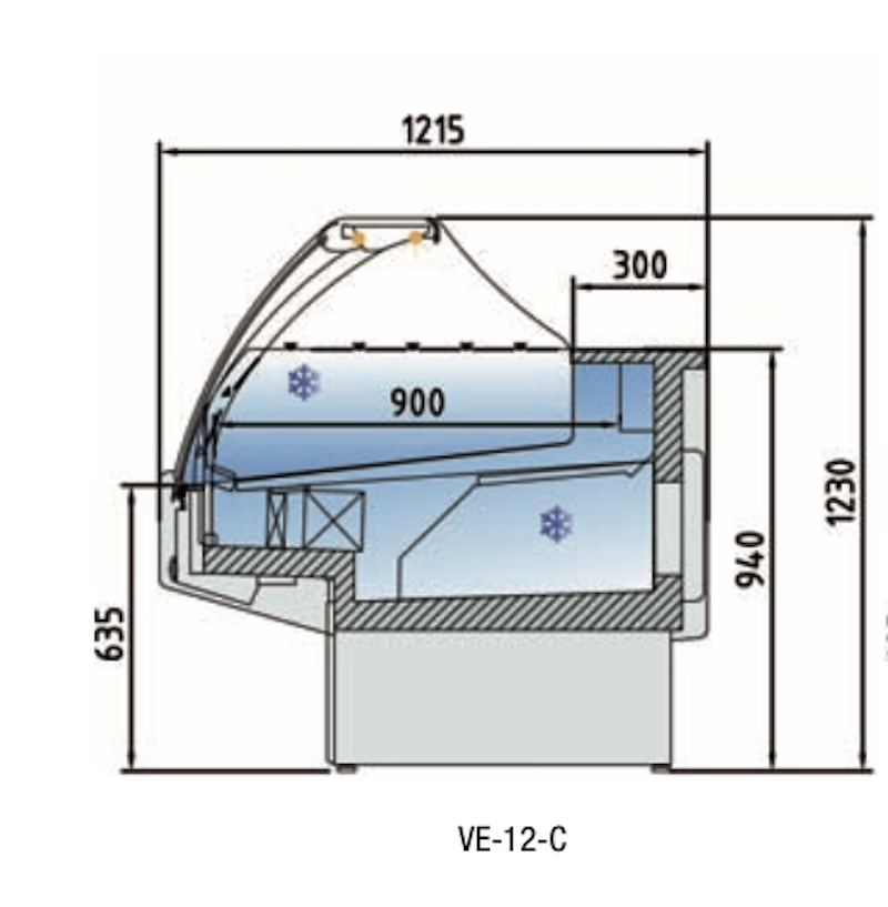 Vitrina Expositora Modular VE-12 VE-12-25-C-TF Docriluc - Imagen 2