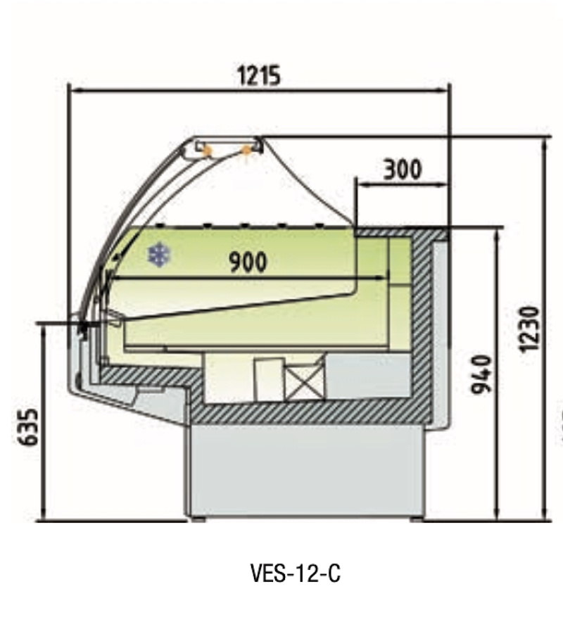 Vitrina Expositora Modular VE-12 VES-12-10-C-TF Docriluc - Imagen 2