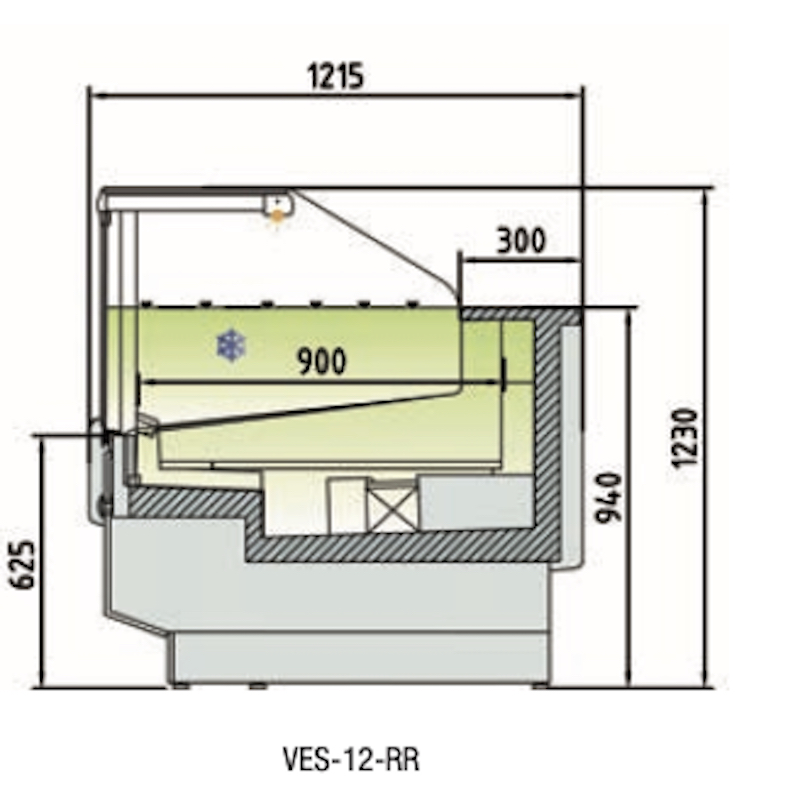 Vitrina Expositora Modular VE-12 VES-12-25-RR-TF Docriluc - Imagen 2