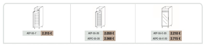 Armario Euro Snack Refrigeración y Congelación AEPC-55-E-20 Docriluc - Imagen 3