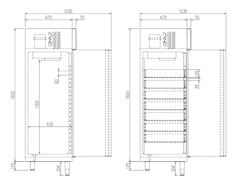 Armario Euro Snack Refrigeración y Congelación AEPC-55-E-20 Docriluc - Imagen 4