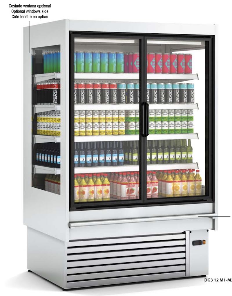 Vitrina Expositora Mural Gama Cedar Cerrada M1-M2 INOX DGO 09 I M2 Docriluc
