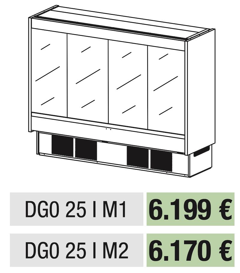 Vitrina Expositora Mural Gama Cedar Cerrada M1-M2 INOX DGO 25 I M1 Docriluc - Imagen 2