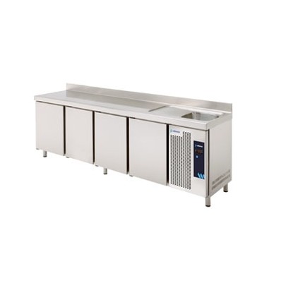 Mesas Refrigeradas Gastronorm con Fregadero Serie GN 1/1 MPGF-225 HC Edenox