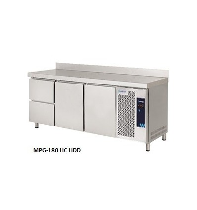 Mesas Refrigeradas Gastronorm con Cajones Serie GN 1/1 MPG-180 HC HDD Edenox