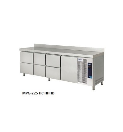 Mesas Refrigeradas Gastronorm con Cajones Serie GN 1/1 MPG-225 HC HHHD Edenox