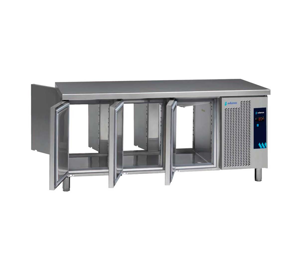 Mesas Refrigeradas Gastronorm con Puertas Pasantes Serie GN 1/1 MPGC-180 HC Edenox