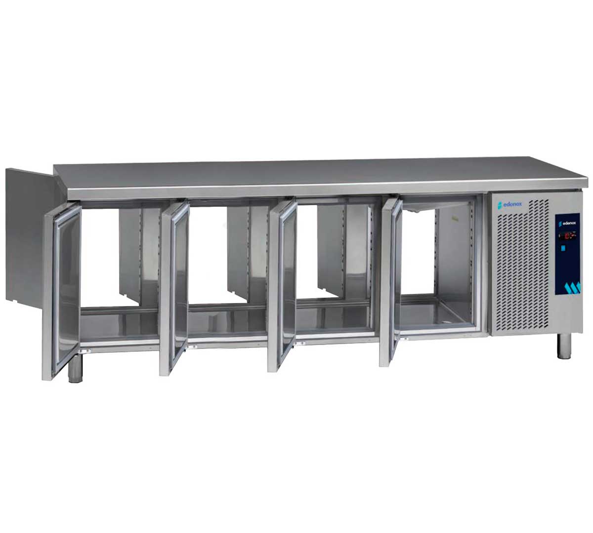 Mesas Refrigeradas Gastronorm con Puertas Pasantes Serie GN 1/1 MPGC-225 HC Edenox
