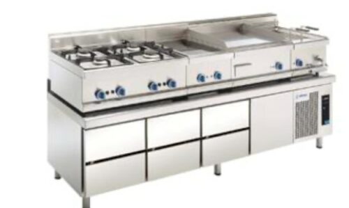 Mesas Refrigeradas Gastronorm con Puertas Pasantes Serie GN 1/1 MPGB-225 HC 7C Edenox