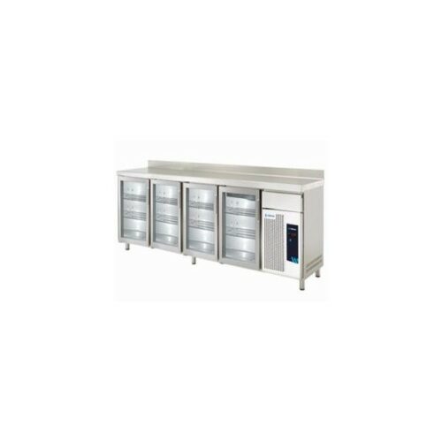Mesas Refrigeradas Snack con puerta de cristal de -2° a +8° C MPS-250 HC PC Edenox
