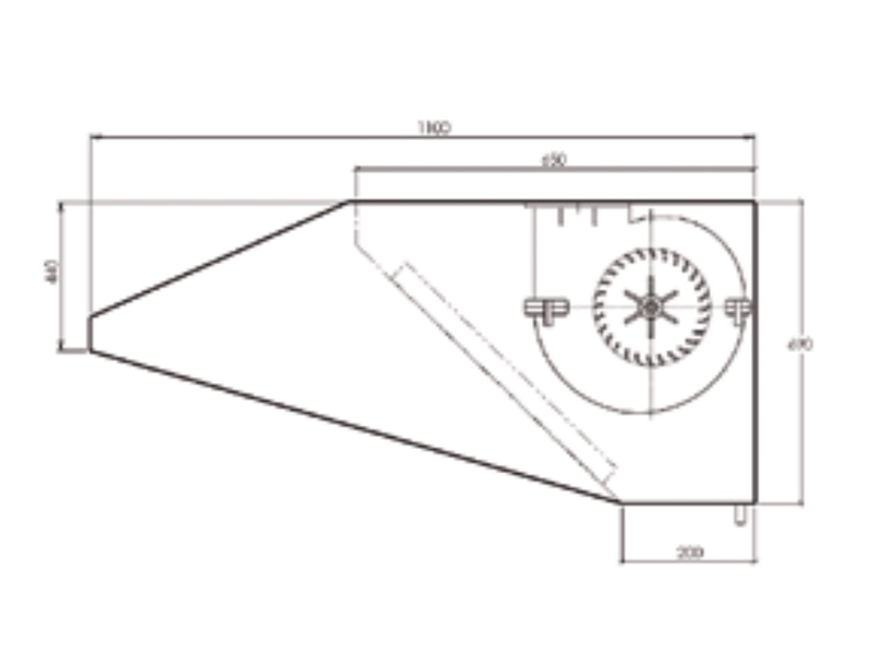 Campana Mural con Turbina Snack Serie 110 CS110130 Distform - Imagen 2