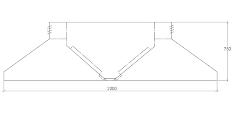 Campana Central Compensada Serie Industrial CICC0450 Distform - Imagen 2