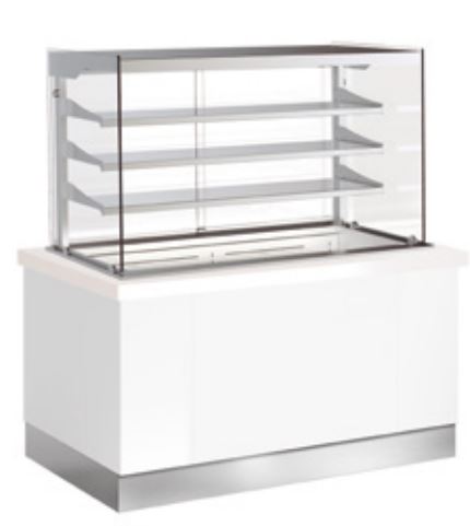 Buffet Vitrina Refrigerada Recta 3 Niveles Cuba Fría Ventilada JV1CAGN3 Distform