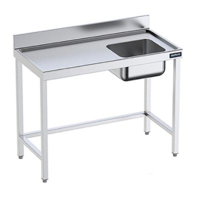 Mesas De Trabajo Con Perfil Salvaaguas Y Cubeta Derecha Gama 600 FCDRS618 Distform