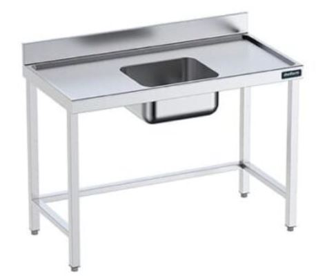 Mesas De Trabajo Con Perfil Salvaaguas Y Cubeta Central Gama 600 FCCRS618 Distform