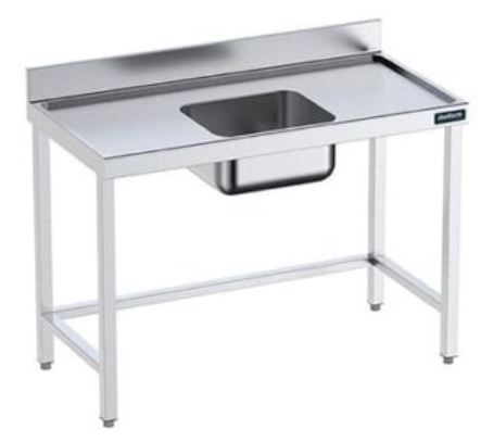 Mesas De Trabajo Con Perfil Salvaaguas Y Cubeta Central Gama 700 FCCRS718 Distform
