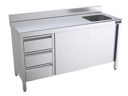 Mesas De Trabajo Con Cubeta Derecha Y Cajones Gama 600 FCDPB618 Distform