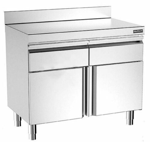 Mueble Con Cajones Y Puertas Batientes Con Encimera Mural Gama 600 F0078104 Distform